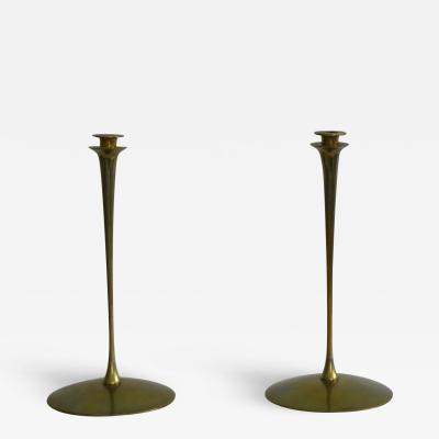 Pair of Mid Century Brass Candlesticks