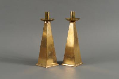 Pair of Mid Century Brass Candlesticks
