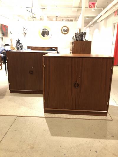 Pair of Mid Century Cabinets by John Stuart Inc Stamped 