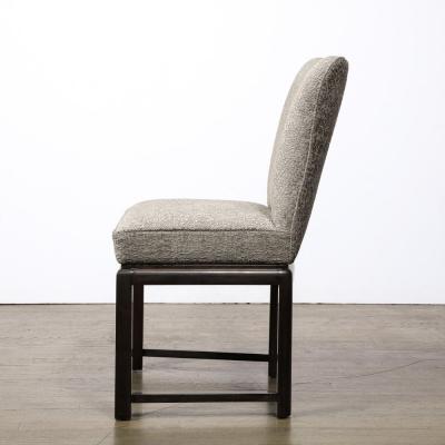 Pair of Mid Century Chairs in Ebonized Walnut Base W Holly Hunt Fabric