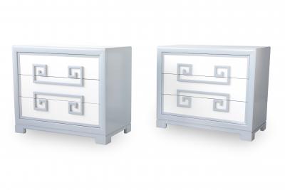 Pair of Mid Century Chests with Greek Key motive Manufacture by Kittinger