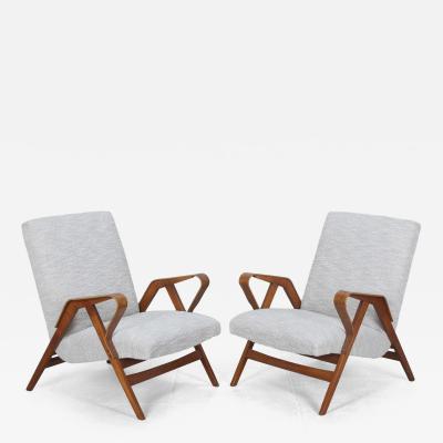 Pair of Mid Century Czech Armchairs