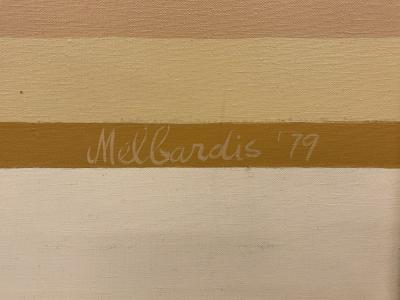 Pair of Mid Century Framed Oil on Canvas Tea Time Signed Melbardis 1979