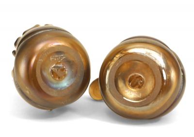 Pair of Mid Century Iridescent Glass Bookends