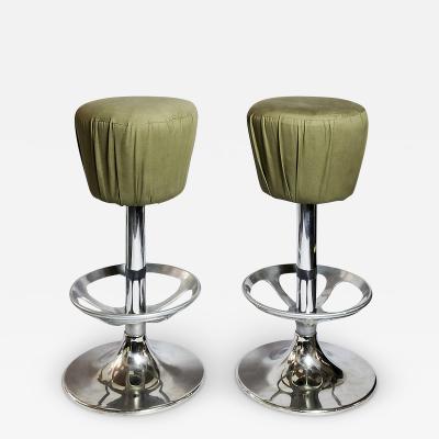 Pair of Mid Century Italian Bar Stools Chairs