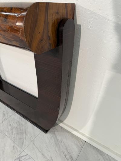 Pair of Mid Century Italian Burl Wood Console Tables