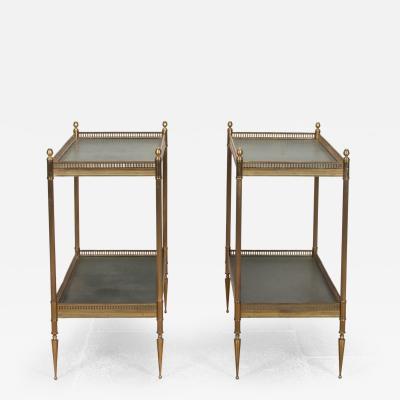Pair of Mid Century Maison Jansen Brass Side Tables