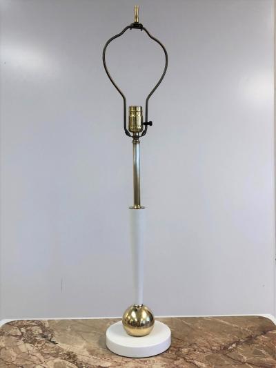 Pair of Mid Century Modern Brass Ball Lamps