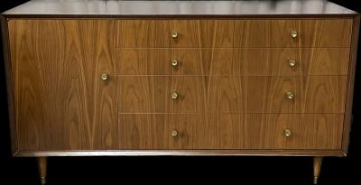 Pair of Mid Century Modern Chests Dressers Bedside Stands Opposing Refinished