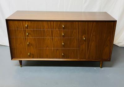 Pair of Mid Century Modern Chests Dressers Bedside Stands Opposing Refinished
