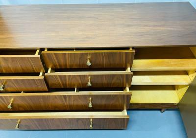 Pair of Mid Century Modern Chests Dressers Bedside Stands Opposing Refinished