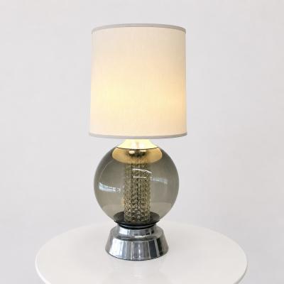 Pair of Mid Century Modern Glass Sphere Lamps 1970s 