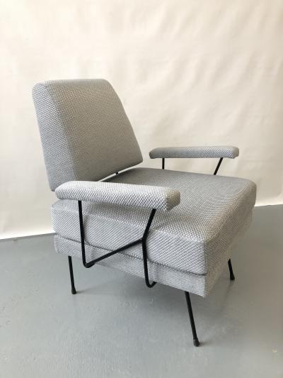 Pair of Mid Century Modern Iron Chairs 