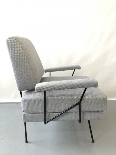 Pair of Mid Century Modern Iron Chairs 