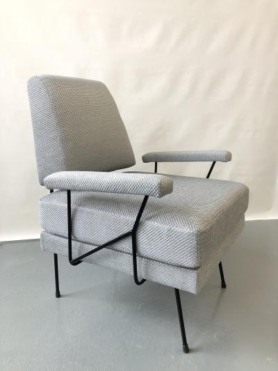 Pair of Mid Century Modern Iron Chairs 