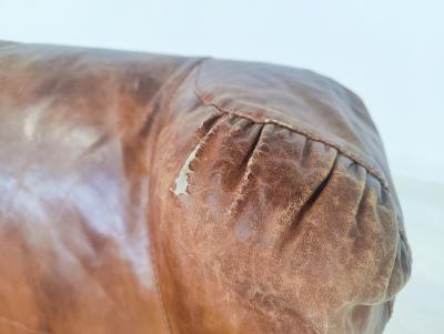 Pair of Mid Century Modern Leather Chrome Armchairs