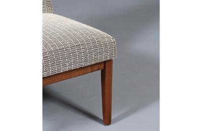 Pair of Mid Century Modern Sculpted Walnut Slipper Chairs