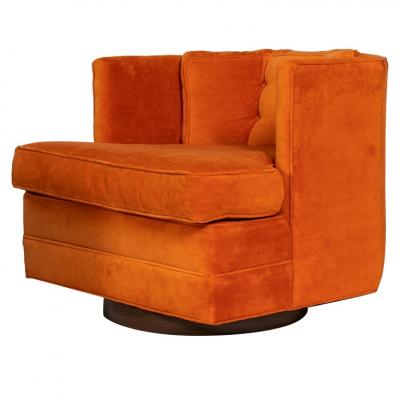 Pair of Mid Century Modern Swivel Lounge Chairs