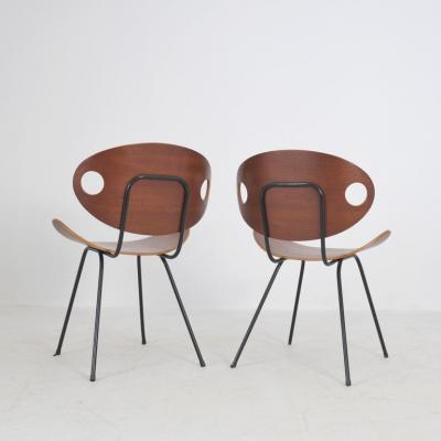 Pair of Mid Century Modern Ulla Chairs Model 706 Ola Kettunen Merivaara 1950s