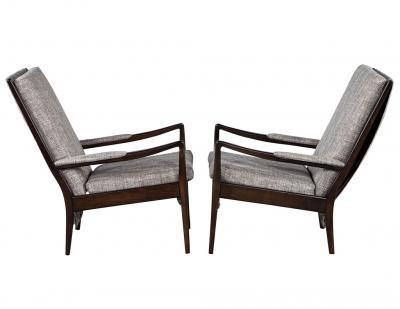 Pair of Mid Century Modern Walnut Lounge Chairs