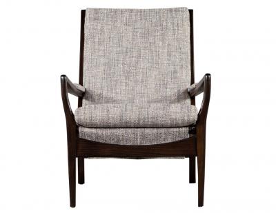 Pair of Mid Century Modern Walnut Lounge Chairs