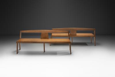 Pair of Mid Century Modern Wooden Benches Europe 1970s