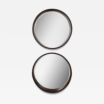 Pair of Mid Century Modern Wooden Wall Mirrors by Brazilian Designer 1960s
