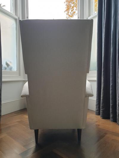 Pair of Mid Century Modern armchairs attributed to Gio Ponti 