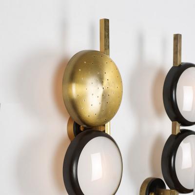 Pair of Mid Century Modern wallights by Oscar Torlasco 1934 2004 for Lumi 