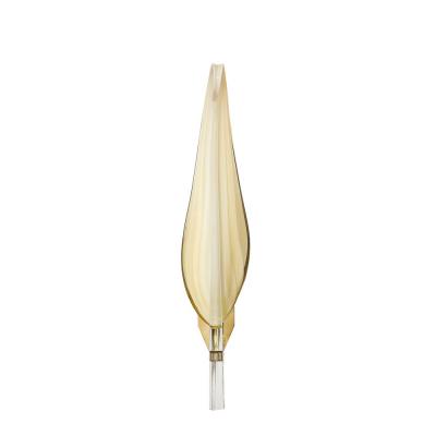 Pair of Mid Century Modernist Murano Glass Leaf Sconces by Franco Luce