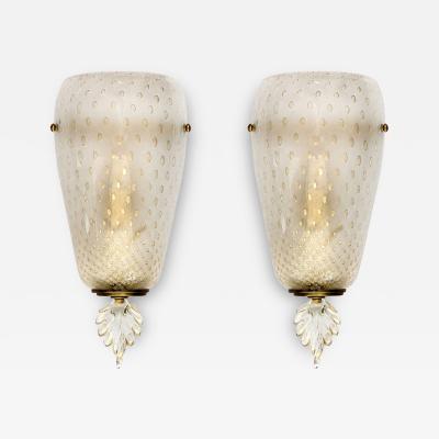 Pair of Mid Century Murano Wall Sconces