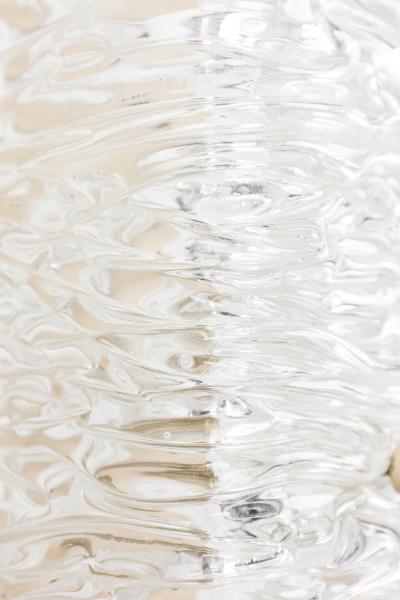 Pair of Mid Century Scandinavian Rectangle Textured Murano Glass Wall Sconce