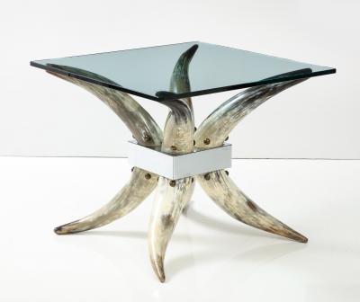 Pair of Mid Century Steer Horn End Tables
