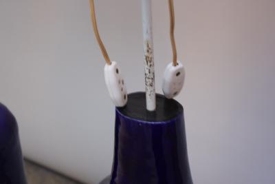 Pair of Mid Century Swiss Oversized Ceramic Table Lamps by Mattli