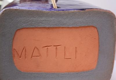 Pair of Mid Century Swiss Oversized Ceramic Table Lamps by Mattli