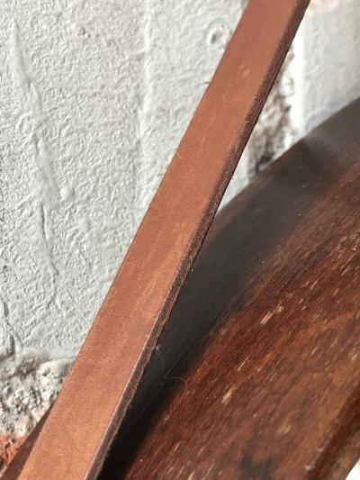 Pair of Mid Century Teak Wall Round Mirrors 1960s