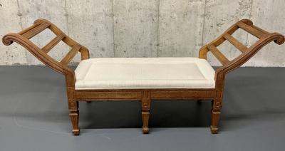 Pair of Mid Century Window Benches Daybeds Custom Upholstery Pillows