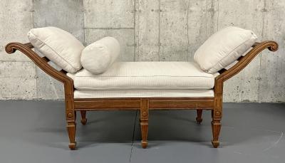 Pair of Mid Century Window Benches Daybeds Custom Upholstery Pillows