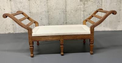 Pair of Mid Century Window Benches Daybeds Custom Upholstery Pillows