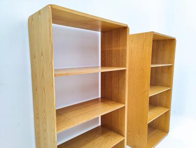 Pair of Mid Century Wooden Book Shelves by Derk Jan de Vries
