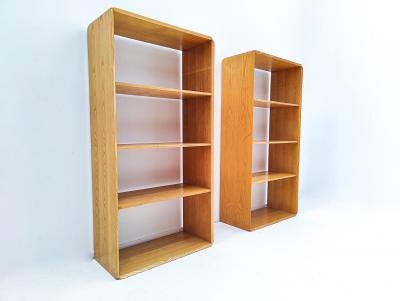 Pair of Mid Century Wooden Book Shelves by Derk Jan de Vries