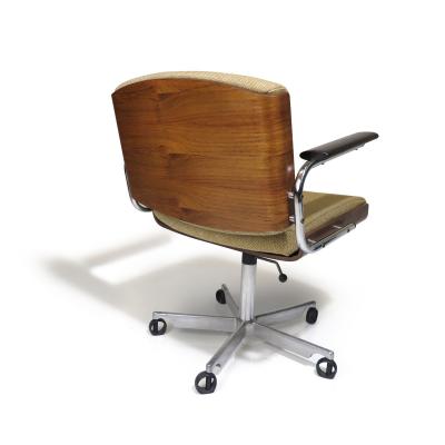Pair of Mid century Danish Office Desk Chairs in Rosewood Adjustable Height