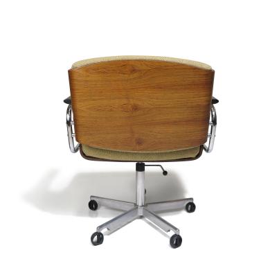 Pair of Mid century Danish Office Desk Chairs in Rosewood Adjustable Height