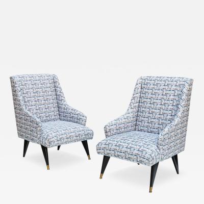 Pair of Mid century Italian design armchairs