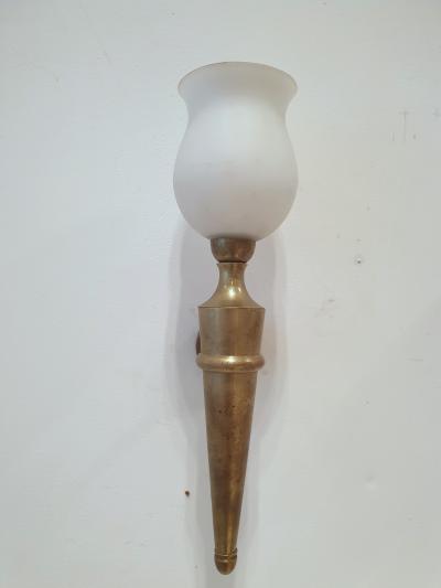 Pair of Mid century Modern wallights attributed to Jean Perzel 