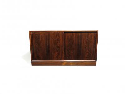 Pair of Mid century Scandinavian Rosewood Credenza Cabinets Perfectly Restored