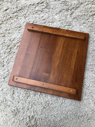 Pair of Midcentury End Table Cube Boxes with Storage Interiors