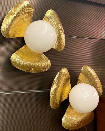 Pair of Midcentury Italian Sconces or Ceiling Lights in the Manner of T Barbi