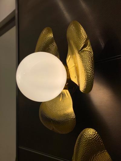 Pair of Midcentury Italian Sconces or Ceiling Lights in the Manner of T Barbi