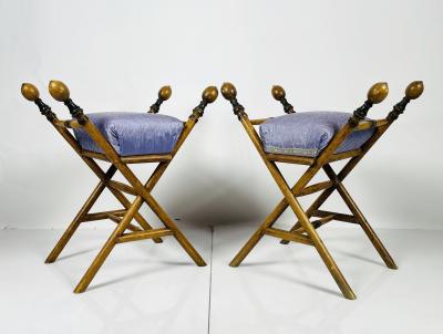 Pair of Middle Eastern Style Stools Benches